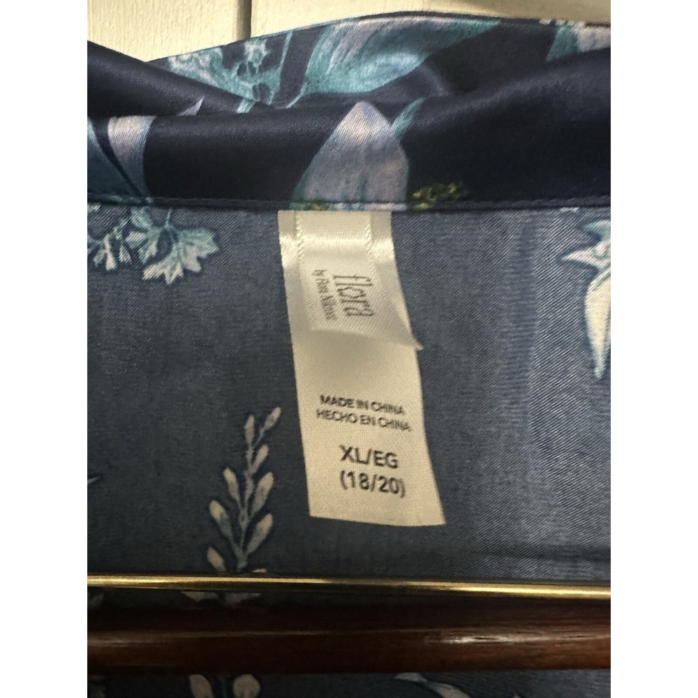 Printed Shorts Sleep Set Navy Floral XL‎ Silky Summer Nights Lounge Comfort - Picture 3 of 4